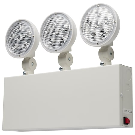 Nuvo Emergency Light - 90min Backup - Tri-Head - 120/277V 67/133